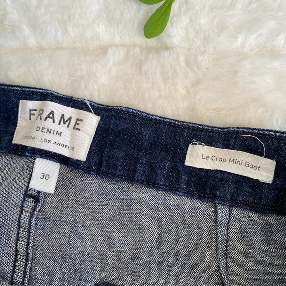 FRAME Le Crop Mini Boot Lace Up Jeans Hayworth - Picture 7 of 10